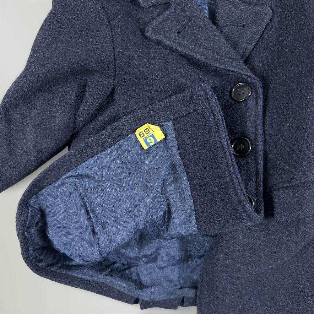 Vintage Little Boy's Wool Pea Coat Blue w/ US Navy Patch Size 2 read description - Picture 5 of 9